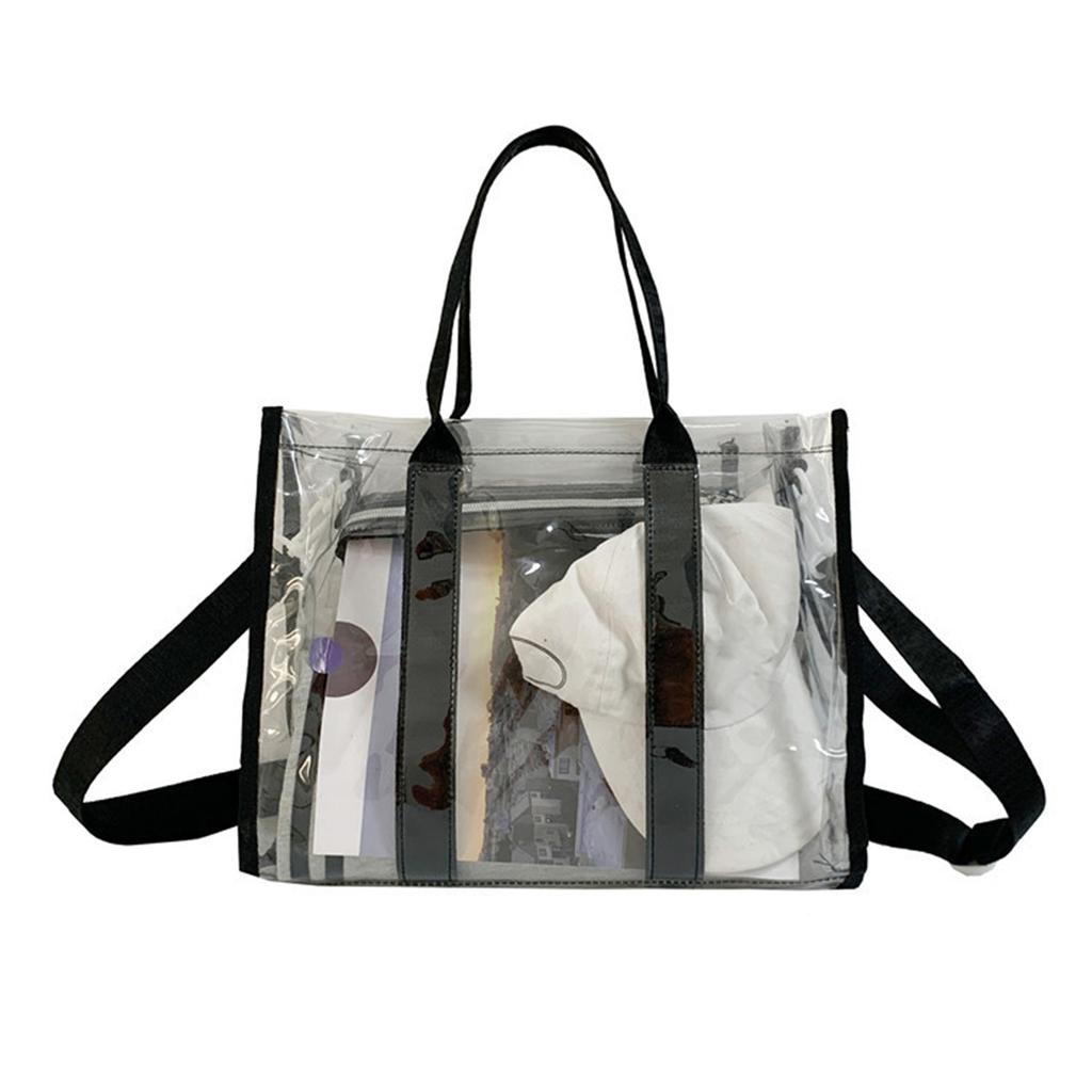 Transparent PVC Shoulder Crossbody Bag For Women Fashion Cross-Body Bag Large Capacity Handbag Portable Waterproof Carry Bag