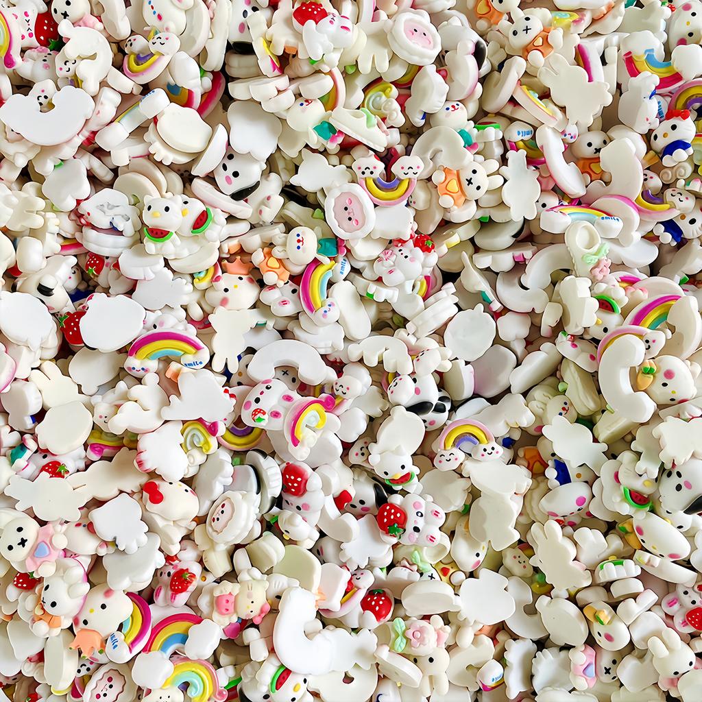 10PCS Cute Resin Candy Charms Blessing Bag Accessories DIY Flatback SLIME Filling Cream Glue Phone Shell Charm Christmas Gift