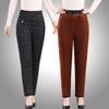 Middle-aged and Elderly Cotton Pants Winter Clothing Thickened Velvet Women's Pants Old Lady Mother Pants Grandma High-waisted Thermal Pants