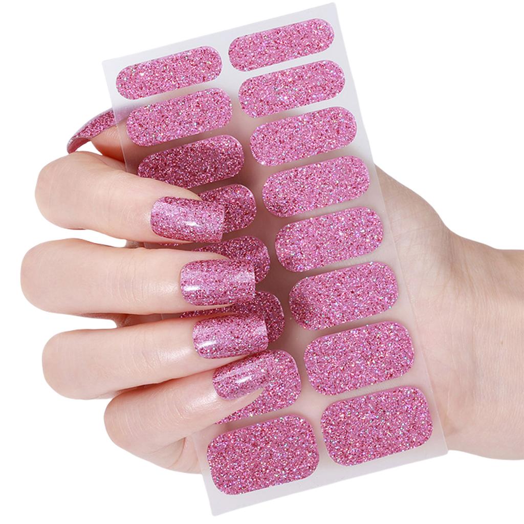 Nails Polish Stickers Solid Color Gels Nail Strips Nails Polish Wraps Gels Nail Stickers Manicures Stickers