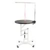 Pet Grooming Table Lift & Rotate Air-Pump Hydraulic Dog Cat Beauty Desk 360° Swivel 80×50 cm Non-Slip Top for Small-Medium Large