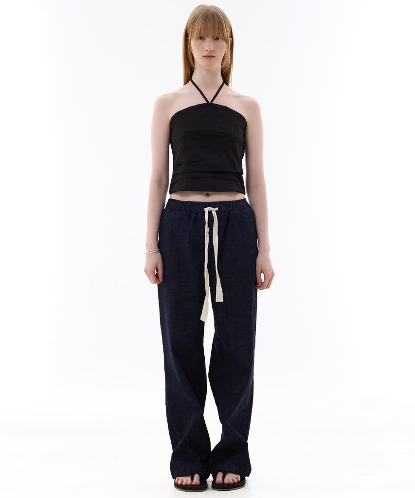 Alikim Mellifluous String Tube Top / Black