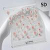 Charming Petal Flower Colorful Wildflowers Daisy Leaves 5D Relief Self Adhesive Nail Art Sticker Decoration Manicure Decal DIY