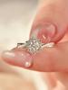 925 Sterling Silver Wedding Women Rings Brilliant Cubic Zirconia Temperament Elegant Lady Rings Engagement Band Trend Jewelry