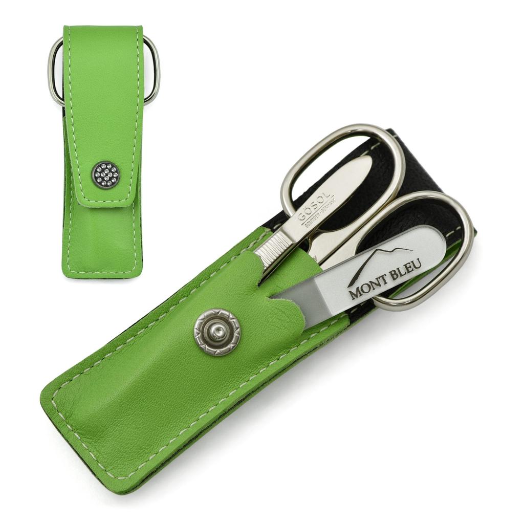 GÖSOL 3-teiliges Maniküre-Set im Lederetui, Made in Germany