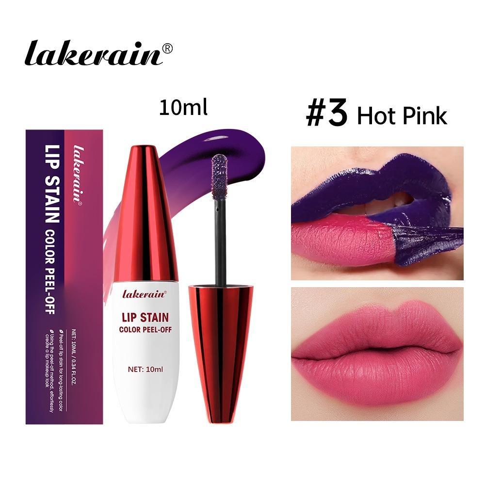Matowy Peel Off Rose Pink LipGloss Kontur Kontur Tatuaż Szminka do ust Wodoodporny Odporny na odrywanie Naturalny odcień ust