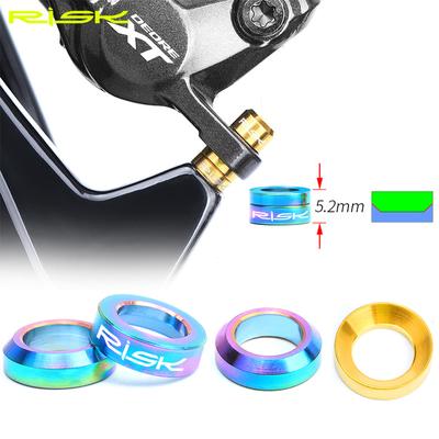 Risk 4pcs/set Mountain Bike Bicycle Titanium M6 Concave And Convex Washer Spacer For Disc Brake Caliper Group Xt Mounting Bolts
