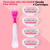 Triple-Layer Women's Manual Razor Set - Effortlessly Removes Underarm and Leg Hair
