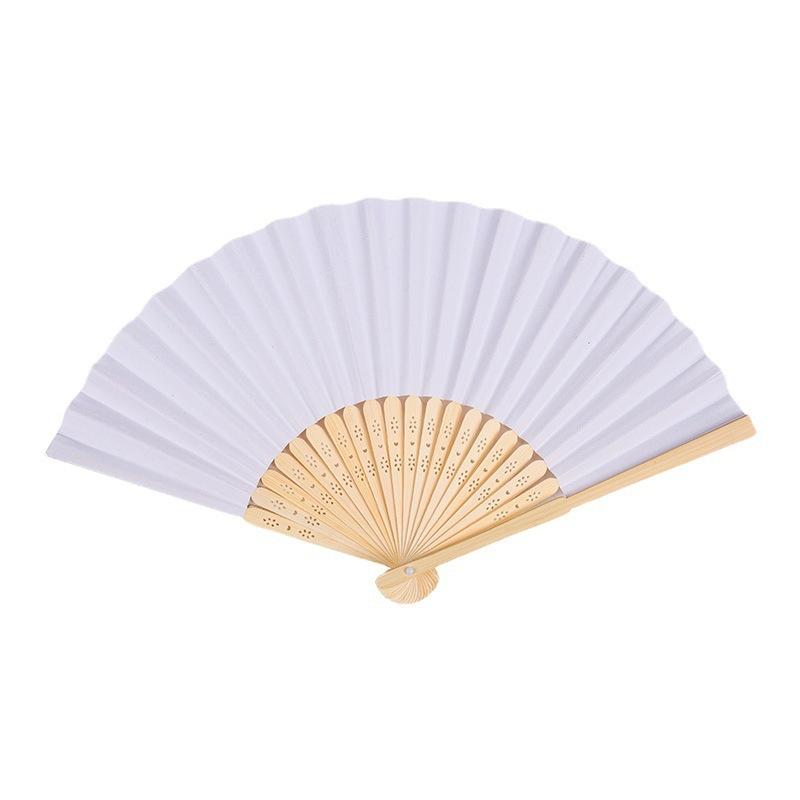 

Personalized White Folding Elegant Paper Fan for Wedding Guest Gifts, Foldable Bamboo Hand Fans