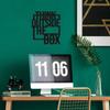 1pc "Think Outside the Box" Metal Wall Art Motivational Black Metal Wall Hanging Ideal for Office & Home Decor Stylish