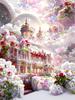 5D DIY-diamantmaleri Chateau Montrose-sett Full firkantet rund diamantbroderi Drømmeblomsthus Hage Mosaikkveggkunst