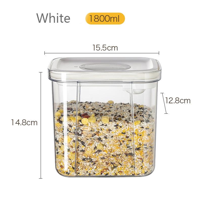 Sealed Jars Kitchen Grain Storage Organizer Plastic Moisture-proof Food Storage Tank Dried Fruit Tea Storage Box Jar with Spoon