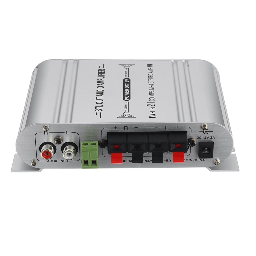 40W DC 12V Hifi Amplifier 2.1 Channel Super Bass Large Filter for CD DVD Speaker MP3
