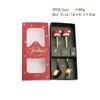 HANYANG Christmas Spoon Set Christmas Gift Cutlery Two Sets of Dessert Spoons and Forks Santa Elk Doll Spoon