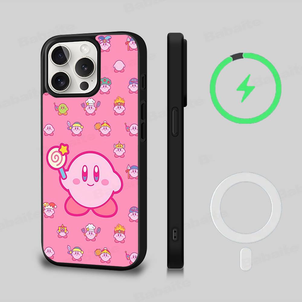 Stars K-Kirby Clear For Magsafe Magnetic Wireless Phone Case For IPhone 11 12 13 14 15 16 17 Pro Max Plus Cover
