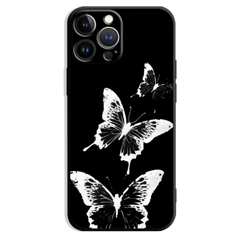 Black Butterfly Phone Case For iPhone Samsung Galaxy Redmi Xiaomi Oppo OnePlus Note S A 7 8 9 10 11 12 13 14 20 21 22 23 53 54 Pro Max Plus Ultra
