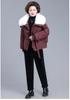 Stylish Winter Jacket with Large Fur Collar for Young Mothers and Older Women - 2025 Cotton Padded Outerwear