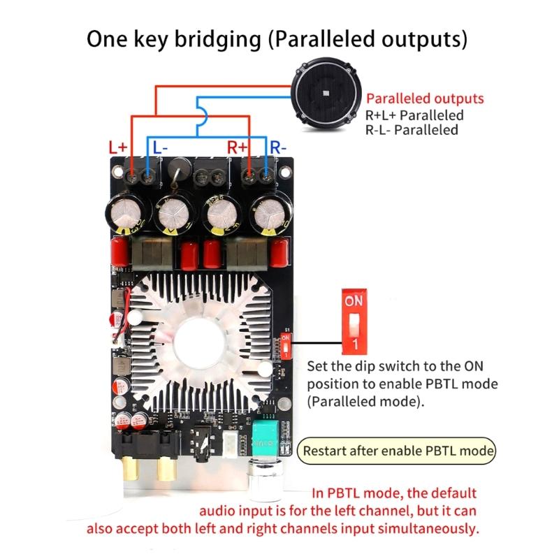 Leistungsstarke digitale Verstärkerplatine 220W pro Kanal für Heimkino und Musikliebhaber High-End-Audiophile-Setups