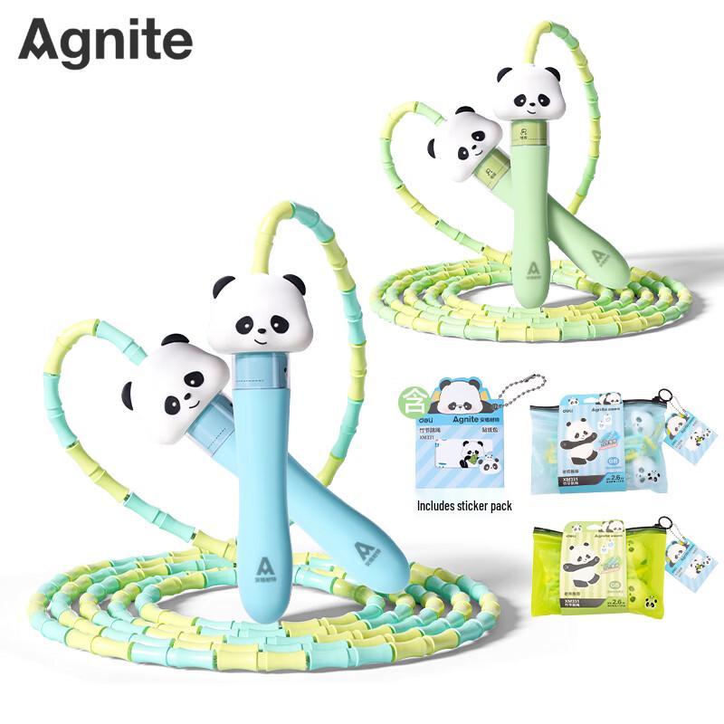 Deli Angenat Kids Panda Bamboo Knot Skipping Rope