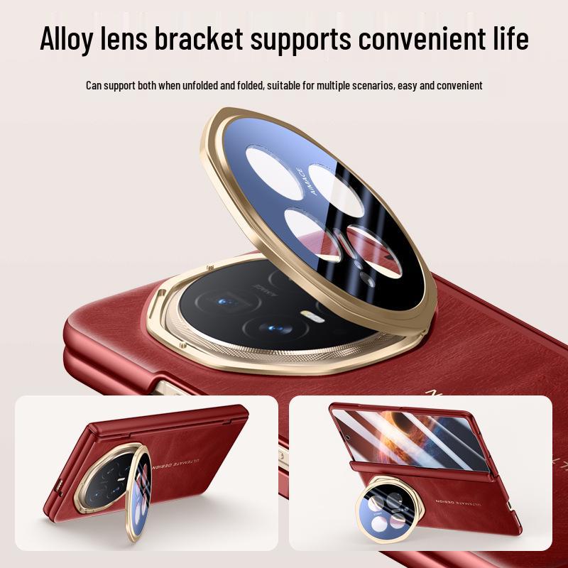 Honor Magic V6 Folding Case: Skin-Feel Lens Stand, Full Coverage, Drop Protection for Men