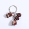 2PCS Mini Size Coffee Cup Keychain Coffee Shape Bag Pendant Mini Keychain Pendant  For Backpack