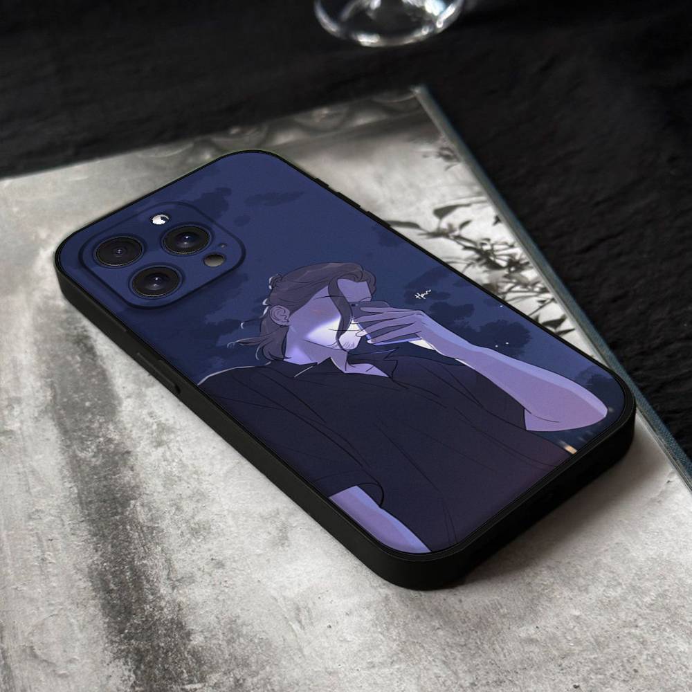 Here U Are Anime Phone Case For IPhone 17,16,15,14,13,12,11 Plus,Pro,Max,XR,XS,X,7,8 Plus,Mini Black Silicone Soft