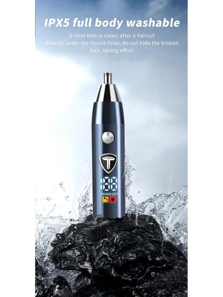 Dual Function Professional Electric Hair and Nose Trimmer - Retro Design for Precision Styling