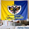 Custom Name Afc Wimbledon Crest Printed Tapestry, for Bedroom,Livingroom, dormitory, Large Wall Decor, Fabric Decor Fan Birthday Gifts