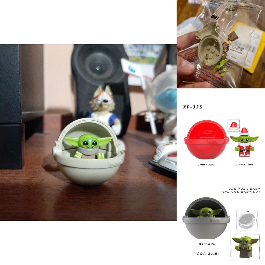 Yoda Baby Christmas Rotating Arm Mandalorian Building Blocks Toy For Creative Play