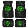 Red Rose Print Stylish Floor Mat for Car Rubber Anti-Slip Carpets Cushion All Weather Heavy Dust Car Floor Mats 4 Piece Set