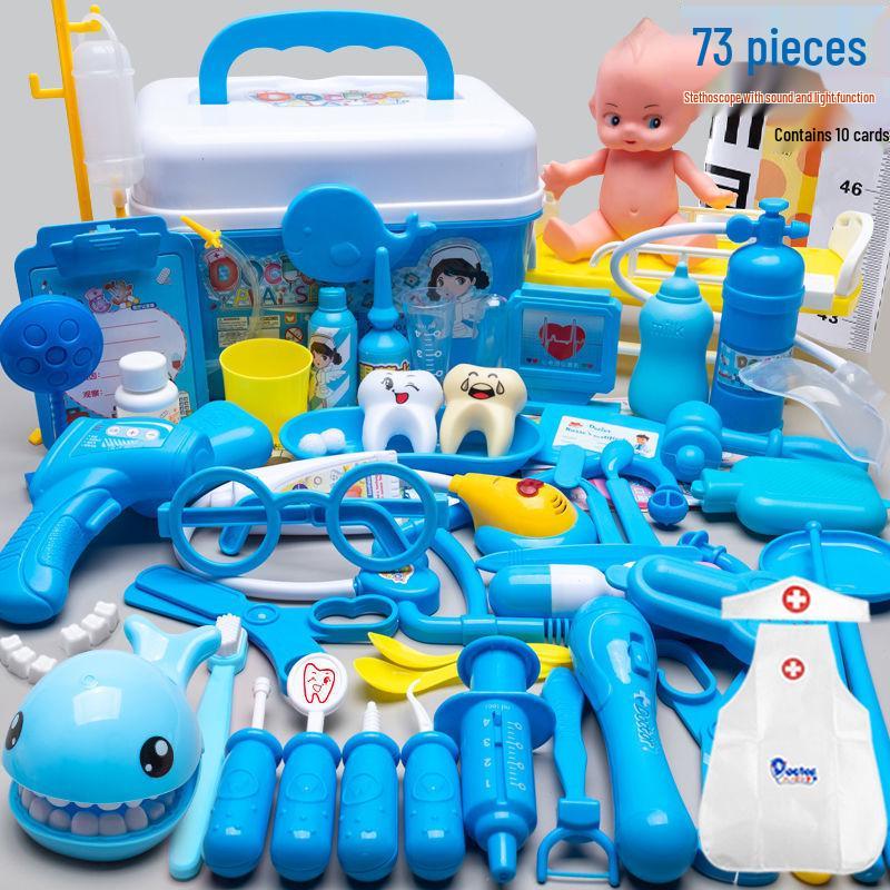 Kids' Doctor Nurse Playset: Stethoscope, Syringe, Toothbrush for Parent-Child Interaction & Learning
