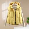 Autumn and winter new women's hooded down jacket vest short fashion thickened stacked thermal vest