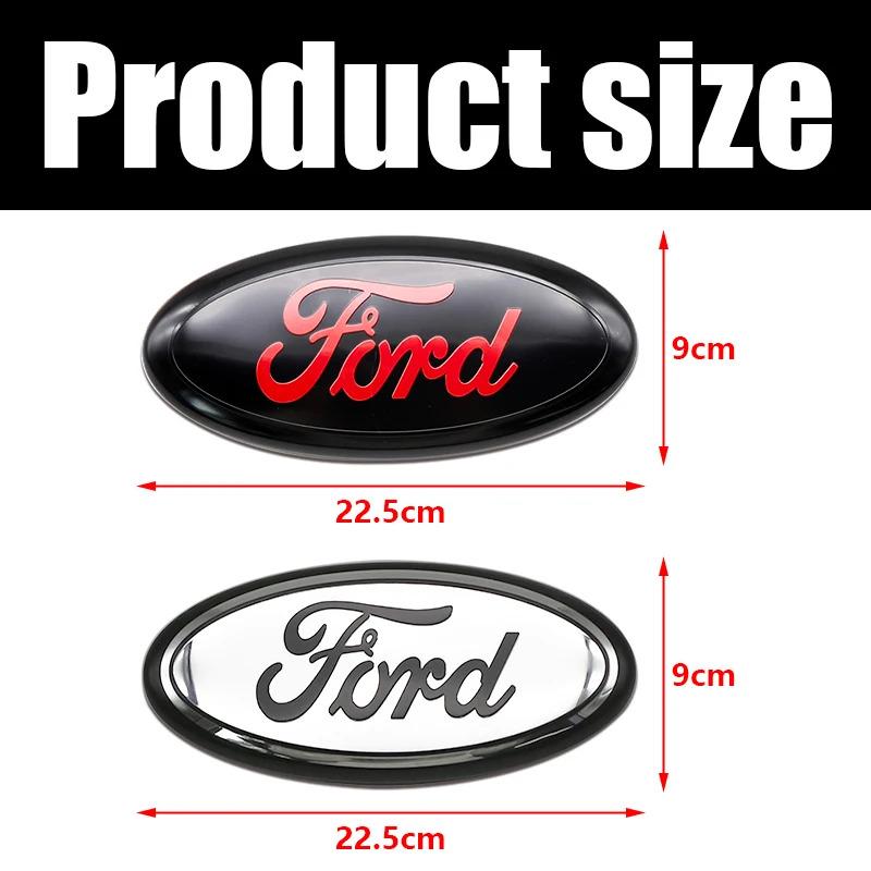 22.5X9cm Car Front Grille Emblem Sticker Rear Trunk Decal Replacement Accessories For Ford F150 F250 Edge Escape Transit Fusion HNQJR1