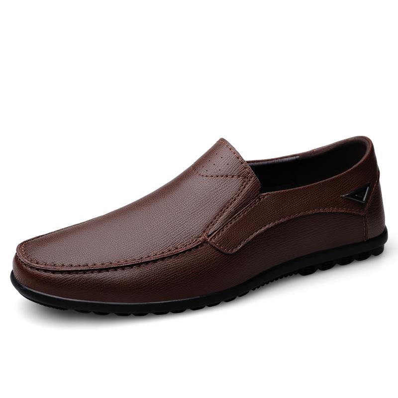 

Men Shoes Genuine Leather Fashion Shoes All-match Wear-resistant Breathable Loafers Driving Shoes Office Work Shoes