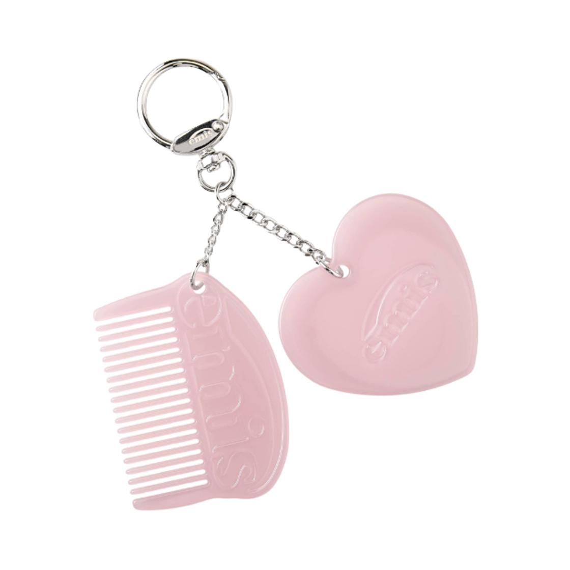 Women s Emis Comb & Hand Mirror Keyring Pink ONE SIZE