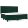 Box Spring Bed with Mattress Dark Green 200x200 cm Velvet