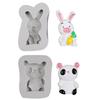 Food Grade Resin Soap Making Mould Safe Silicone Mold Lovely Cartoon Animal Charm Design Baking Craft Tool
