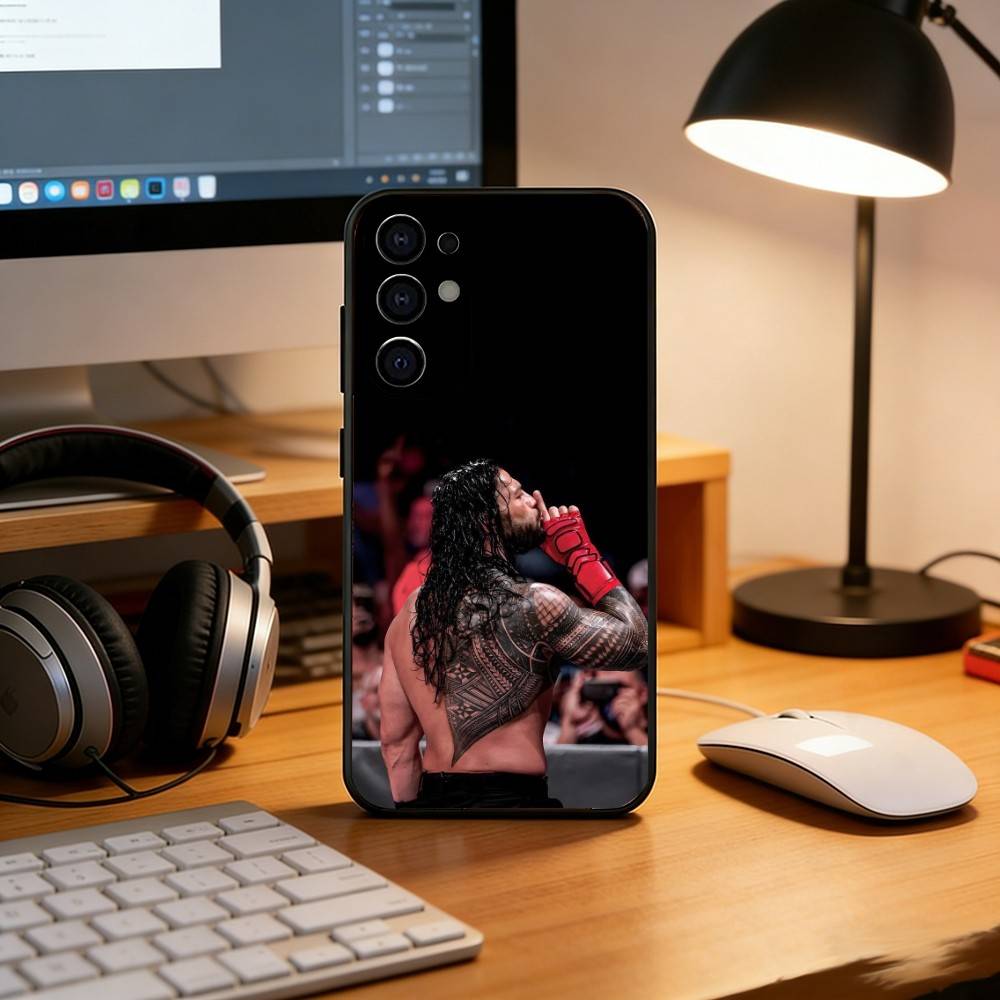 R-Roman R-Reigns Telefoonhoesje Voor Samsung S25,S24,S21,S22,S23,S30,Ultra,S20,Plus,Fe,Zwarte Zachte Siliconen Cover
