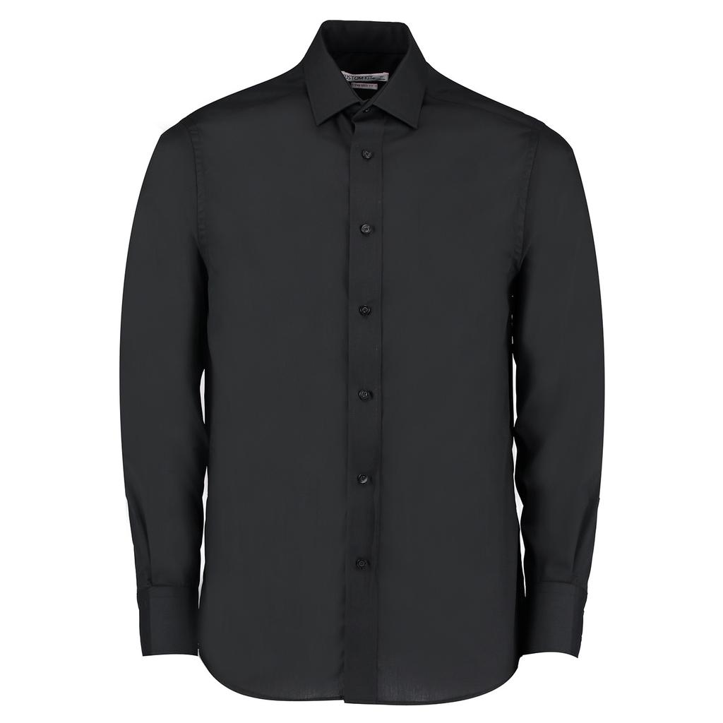Kustom Kit Mens Tailored Fit Long Sleeved Business Shirt