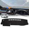 Cartist Dashboard Mat for Toyota Hiace 200 Series August 2004 Dashboard Mat for Vehicles with Passenger Sun Dashboard and Interior Suede Set Black for