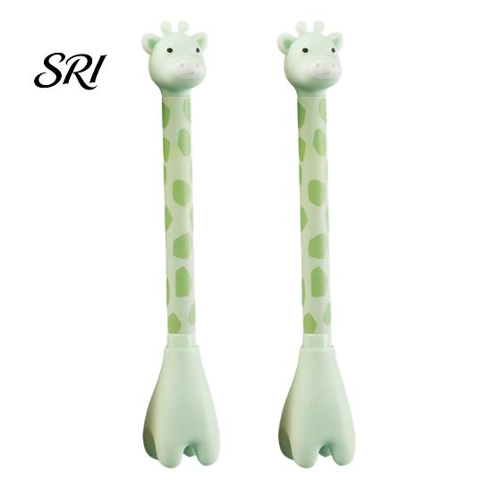 Novelty Gel Pen 2pcs Giraffe Shape Cute Cartoon Animal Even Ink Distribution Creative Pedestal Design for School Students Party Office Comfortable
