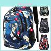 Large Capacity Oxford Backpack With Laptop Sleeve For Travel And School Characters Included)**