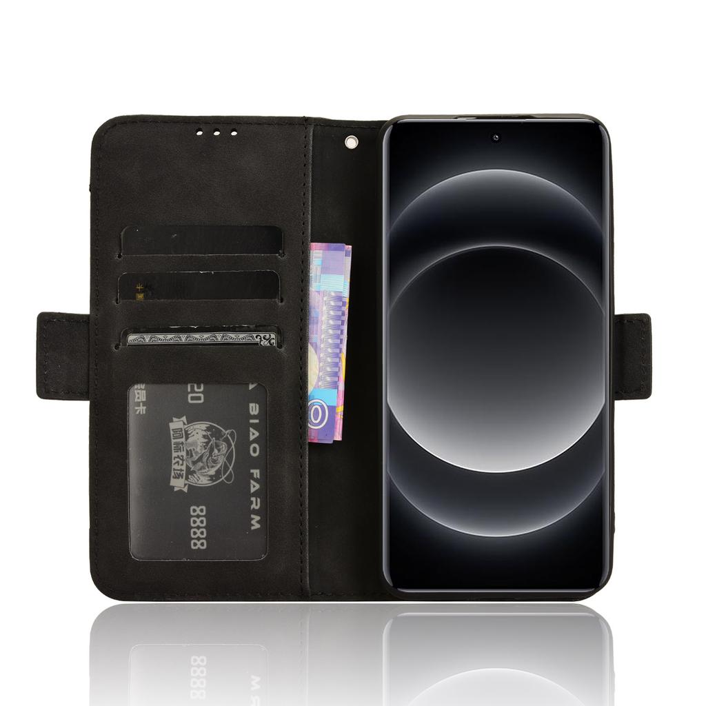 For Xiaomi 14 Ultra Case with Multiple Card Holders TPU Interior Protective PU Leather Cover