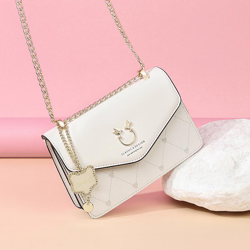 

Cowhide bag, women s bag, foreign style messenger chain bag, light luxury shoulder bag, birthday gift, high sense for girlfriend and wife
