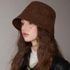 Retro High-end Sense Plain Face Covering Face Small Bucket Hat Woman