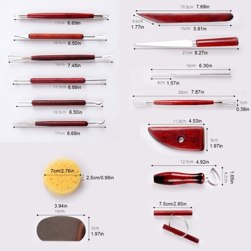 15 Pcs Clay Sculpting Tool Pottery Sculpting Tool Clay Carving Tool Set for Modelings Sculpture Trimming Shaping