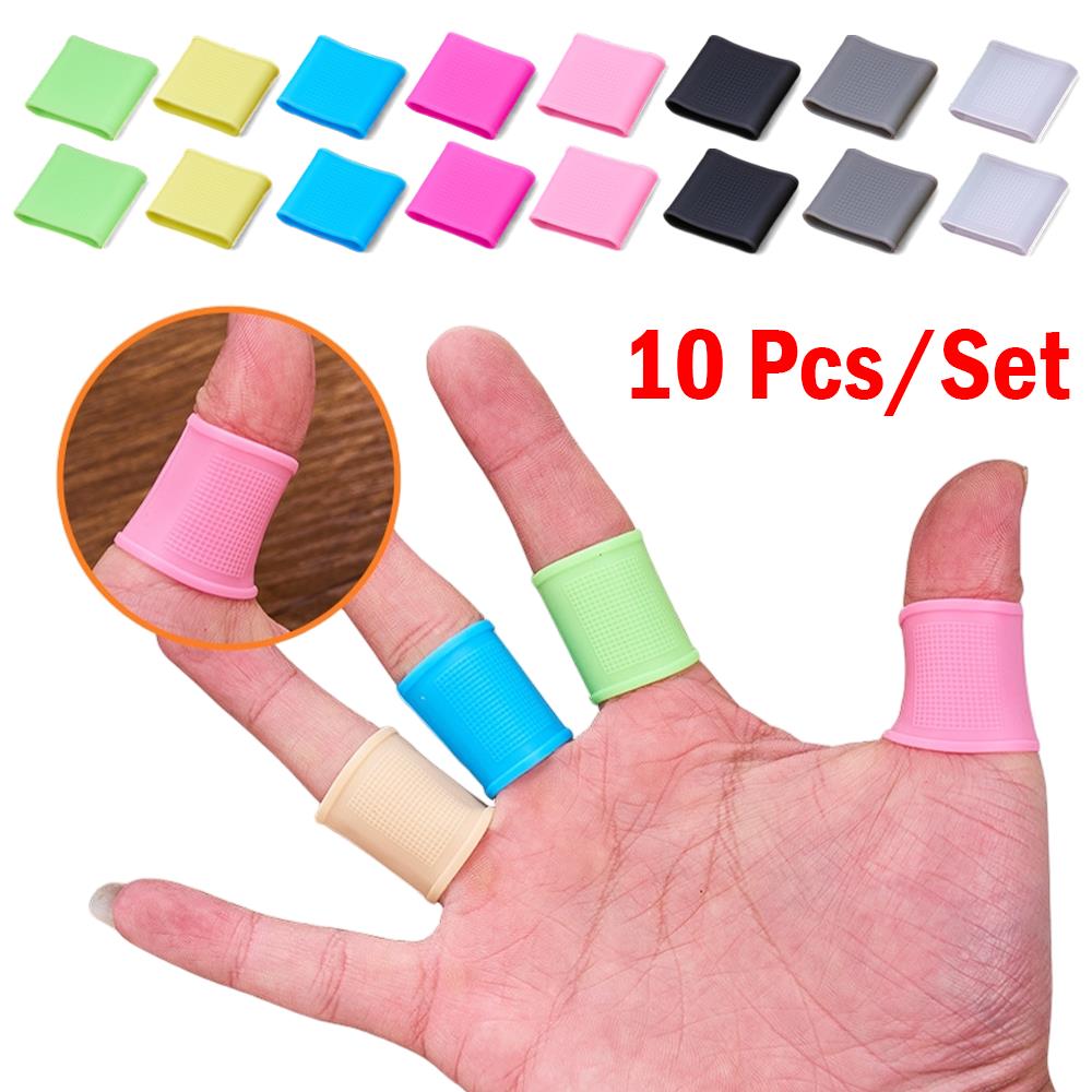 10Pcs Sports Non-Slip Finger Band Silicone Finger Sleeves Hand Protector Tennis Golf Accessory Basketball and Fishing Use 5