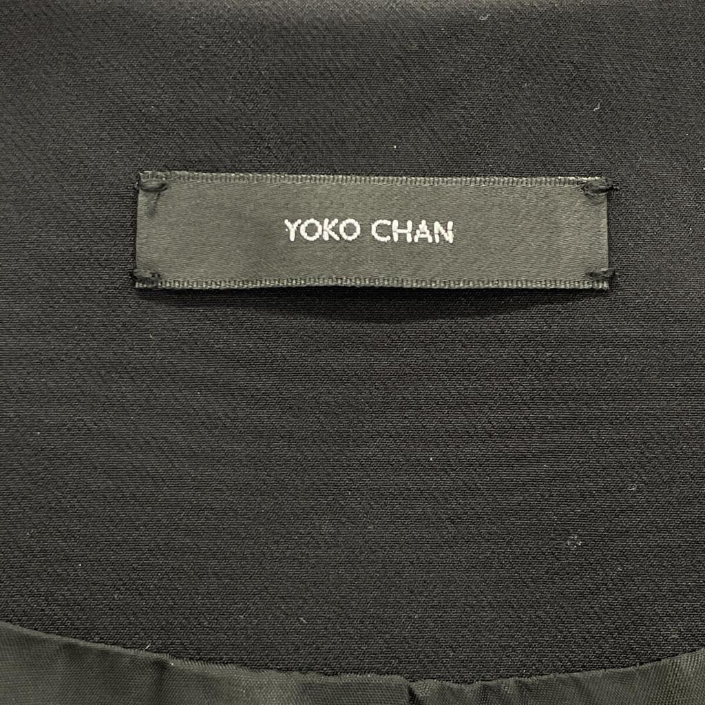 YOKOCHAN YCC-122-173 22AW Black Belted Frill Front Ruffle Coat coat 36 blackUsed