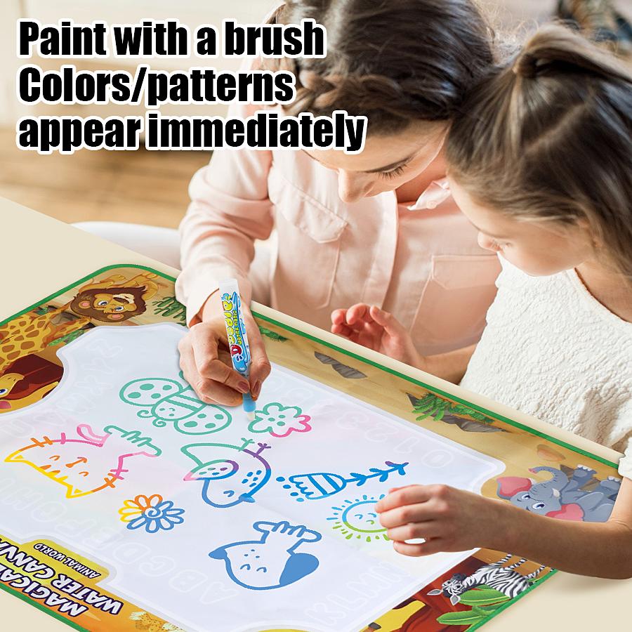 Magic Water Drawing Mat Coloring Doodle With Reusable Magic Pens Montessori Painting Board Educational Toys Kids Gifts