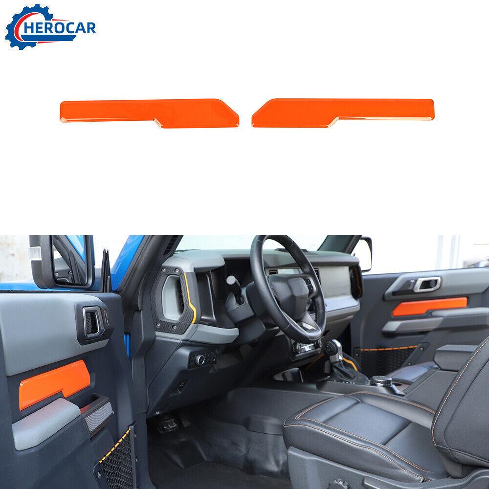 Orange Car Door Dash Gear Panel Decor Cover Trim Kit For Ford Bronco -25